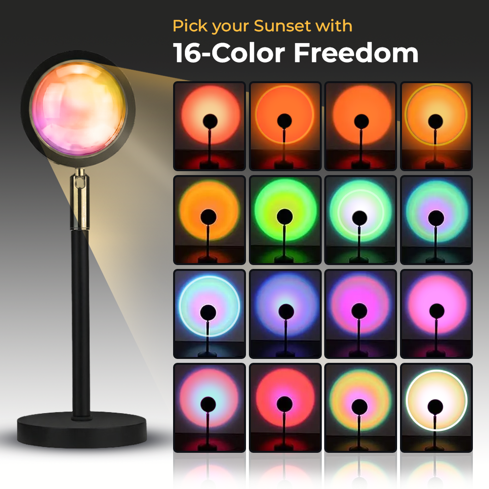 Haromora® 16-Color RGB Sunset Projector Lamp