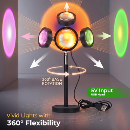 Haromora® 16-Color RGB Sunset Projector Lamp