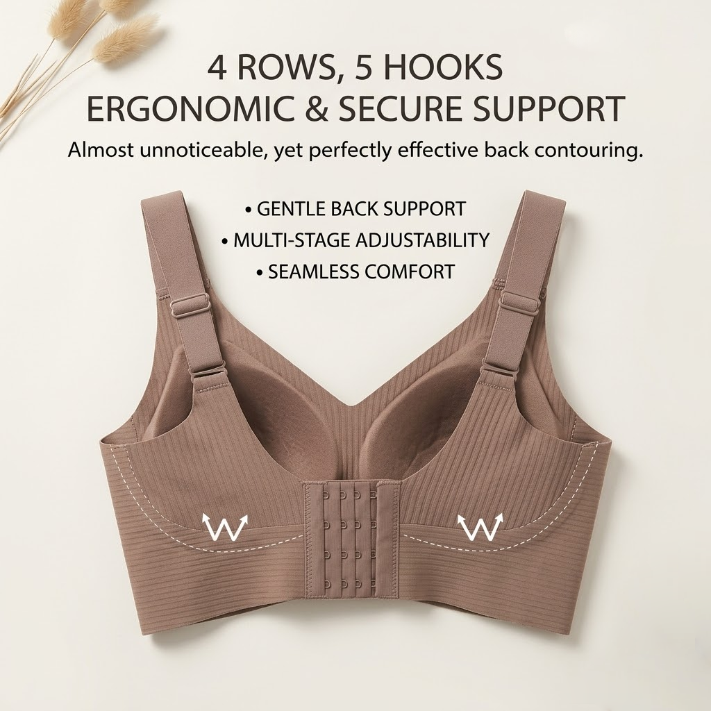 Haromora® Wireless Support Bra – Seamless Comfort ; Adjustable Fit