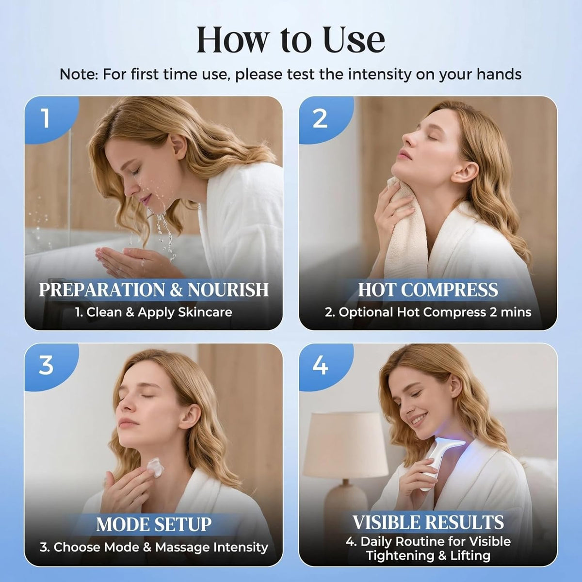 Hudros® Red Light Therapy Massager for Face & Neck