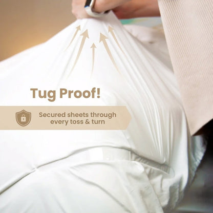 Coopmate® Fitted Bed Sheet Holders Firm Sheet Grip 𝘸𝘪𝘵𝘩 𝘐𝘯𝘷𝘪𝘴𝘪𝘣𝘭𝘦 𝘚𝘵𝘳𝘪𝘱𝘴