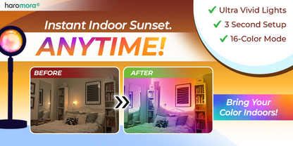 Haromora® 16-Color RGB Sunset Projector Lamp