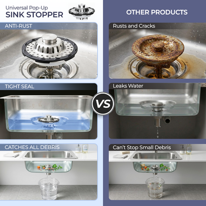 Haromora® Universal 3-in-1 Pop-up Sink Stopper