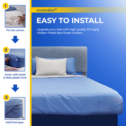 haromora® Hidden Fitted Bed Sheet Holders