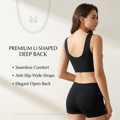 Haromora® Full Support Sport Everyday Bra – Zip Front, Adjustable, Seamless Comfort