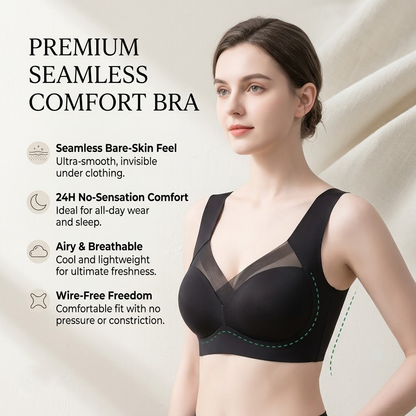 Haromora® Full Support Sport Everyday Bra – Zip Front, Adjustable, Seamless Comfort